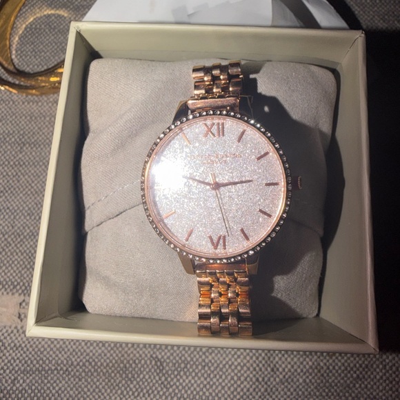 OLIVIA BURTON Rose Gold Glitter Watch - Picture 2 of 11